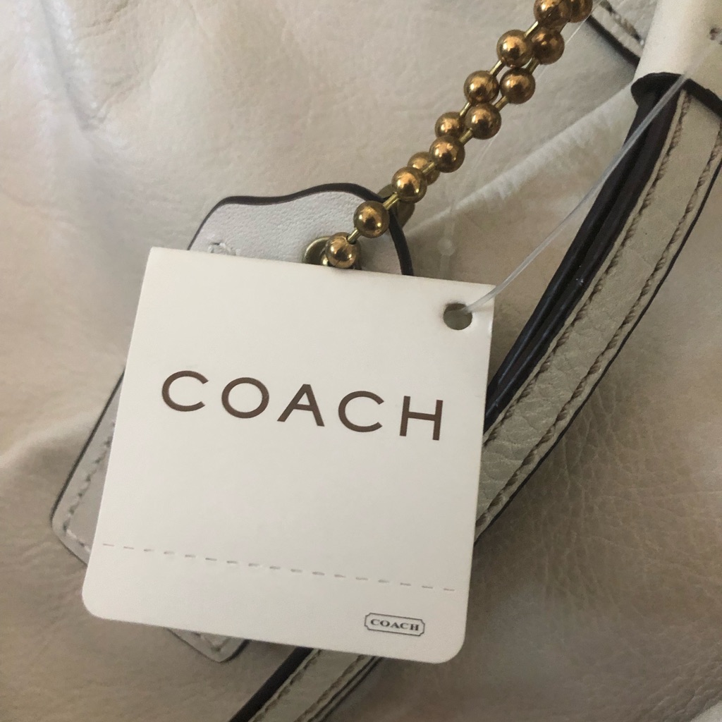 Coach Satchel Purse Cream Leather